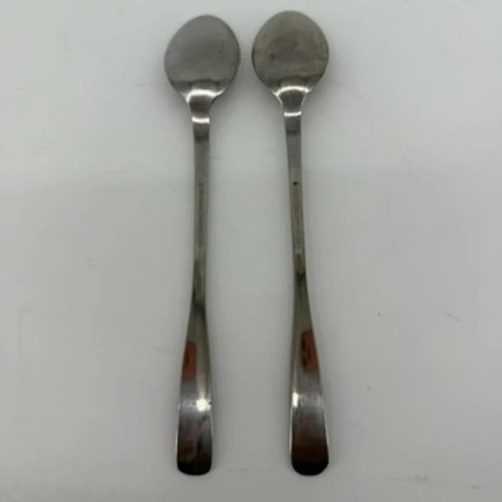 Oneida Northland Post Road Stainless Iced Tea Spoons Set of 2 Long Handle 7.75
